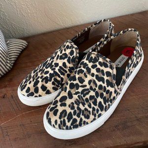 Steve Madden Leopard Print Slip On Sneakers Size 6